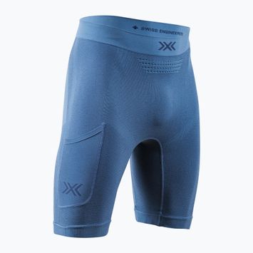 Spodenki termoaktywne męskie X-Bionic Xceed Run Tights slate blue/marine