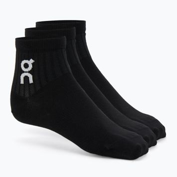 Skarpety On Running Logo Sock Mid 3 pary black