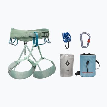Zestaw wspinaczkowy z uprzężą damski Black Diamond Momentum Harness Package pastel green