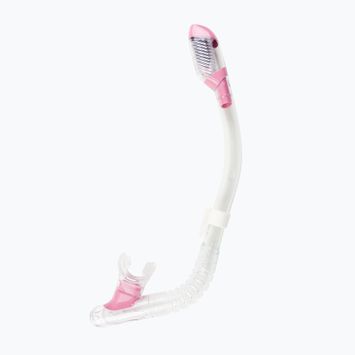 Fajka do nurkowania dziecięca Cressi Mini Dry clear/pink