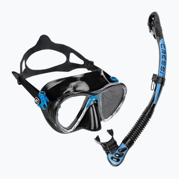 Zestaw do nurkowania Cressi Big Eyes Evolution + Alpha Ultra Dry black/blue