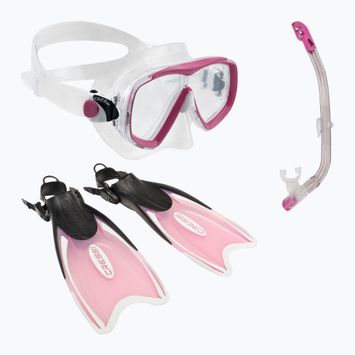 Zestaw do nurkowania dziecięcy Cressi Mini Palau Bag clear/pink