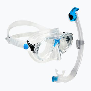 Zestaw do nurkowania Cressi Marea + Seal Dry Jr clear/azure