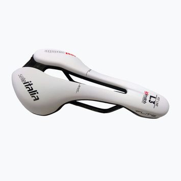 Siodełko rowerowe Selle Italia Flite Boost TM Superflow, Manganese Rail, Soft-Tek white