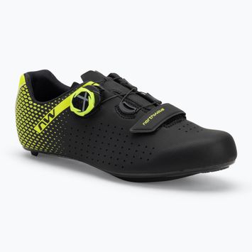 Buty szosowe męskie Northwave Core Plus 2 black/yellow fluo