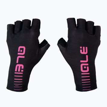 Rękawiczki rowerowe Alé Sun Select black/fluo pink