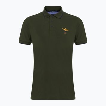 Koszulka polo męska Aeronautica Militare Essential verde scuro