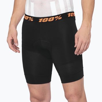 Bokserki rowerowe z wkładką męskie 100% Crux Liner black