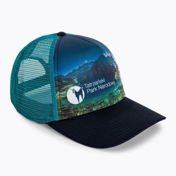 Czapka z daszkiem BUFF Trucker Czarny Staw niebiesko-granatowa 129543.555.10.00