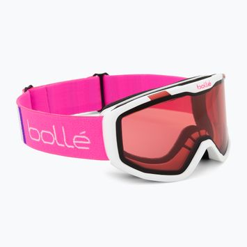 Gogle narciarskie dziecięce Bollé Rocket white& pink matte/vermillon