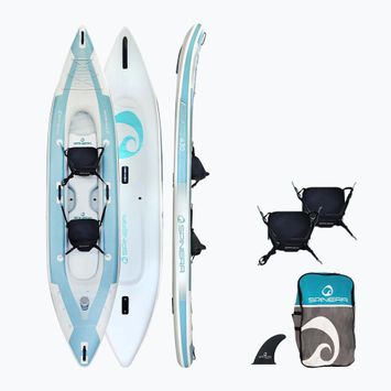 Kajak pompowany wysokociśnieniowy 2-osobowy SPINERA Adriatic 430 teal/white/grey