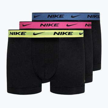 Bokserki męskie Nike Everyday Cotton Stretch Trunk 3 pary black/blue/ fuchsia/orange