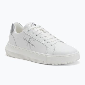 Buty damskie Calvin Klein YW0YW01224 Cupsole Mono Lth Wn white/silver