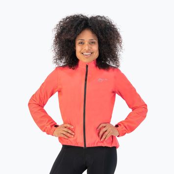 Kurtka rowerowa damska Rogelli Core Waterproof W coral