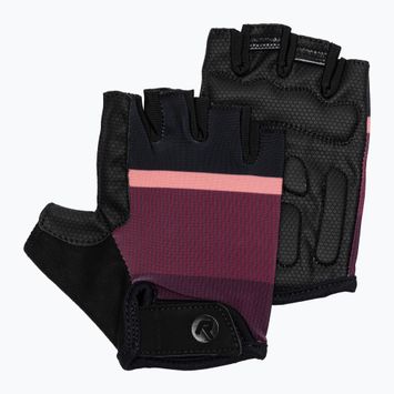 Rękawiczki rowerowe damskie Rogelli Impress II W burgundy/coral/black