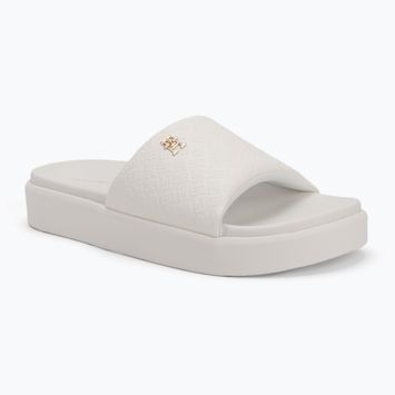 Klapki damskie Tommy Hilfiger Platform Monogram Poolslide ancient white