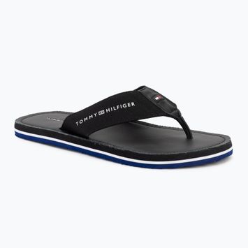 Japonki męskie Tommy Hilfiger Leather Beach Sandal black