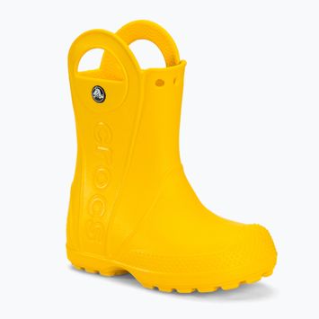 Kalosze dziecięce Crocs Handle Rain Boot Kids yellow