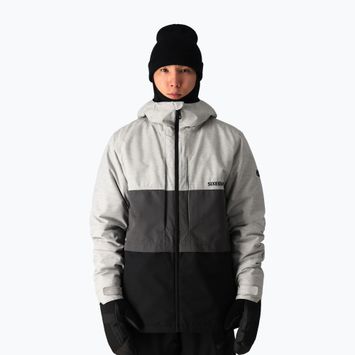 Kurtka snowboardowa męska 686 Smarty 3-in-1 Form white heather colorblock