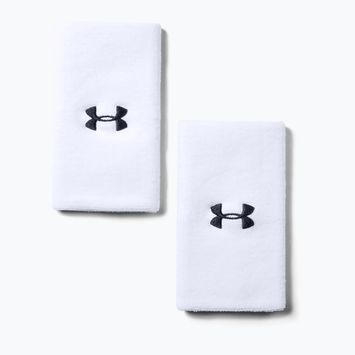 Frotki na nadgarstek Under Armour 6'' Performance Wristband 2 szt. white/black
