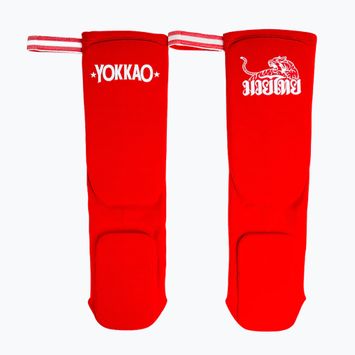 Ochraniacze piszczeli YOKKAO Muay Thai Boxing red
