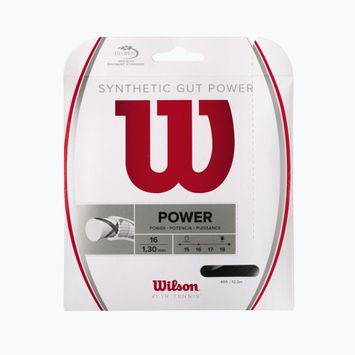 Naciąg tenisowy Wilson Synthetic Gut Power 16 12,2 m black