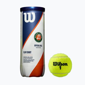 Piłki tenisowe Wilson Roland Garros Clay Court 3B 3 szt. yellow