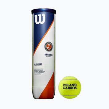 Piłki tenisowe Wilson Roland Garros Clay Court 4B 4 szt. yellow