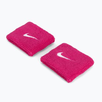 Frotki na nadgarstek Nike Swoosh Wristbands 2 szt. vivid pink/white