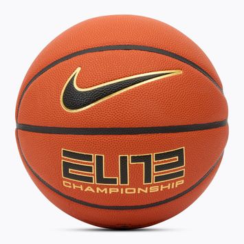 Piłka do koszykówki Nike Elite Championship 8P 2.0 Deflated amber court/black/metallic gold/black rozmiar 6