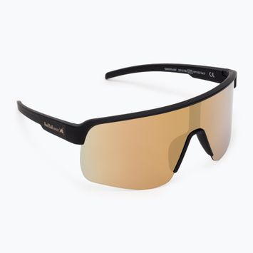 Okulary przeciwsłoneczne Red Bull SPECT Dakota rubber black/smoke with gold mirror