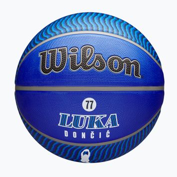 Piłka do koszykówki Wilson NBA Player Icon Outdoor Luka blue rozmiar 7