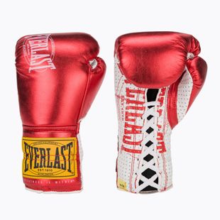 Rękawice bokserskie Everlast Fight Leather red