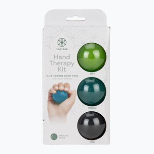 Piłki do masażu Gaiam Restore Hand Therapy Knit green/yellow/black