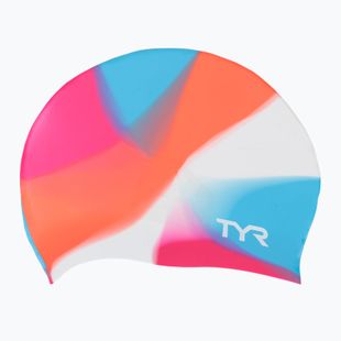 Czepek pływacki dziecięcy TYR Tiedye Silicone Multicolor Jr pink/blue/orange