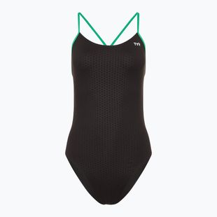 Strój pływacki jednoczęściowy damski TYR Hexa Cutoutfit black/green