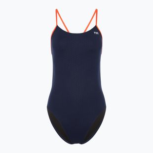 Strój pływacki jednoczęściowy damski TYR Hexa Cutoutfit navy/orange