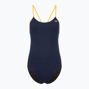 Strój pływacki jednoczęściowy damski TYR Hexa Cutoutfit navy/gold