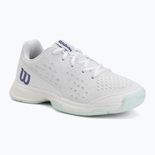 Buty do tenisa dzecięce Wilson Rush Pro Ace L Jr white/bay/skip blue