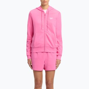 Bluza damska Reebok Small Logo French Terry FZ true pink