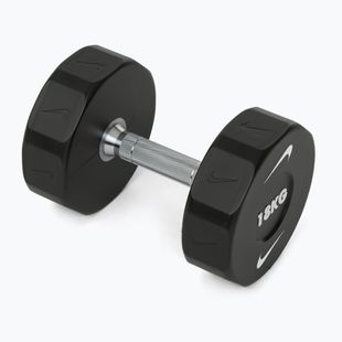 Hantel chromowany Nike Strength Pro Urethane Dumbbell 18 kg black/white