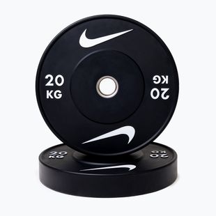 Obciążenie bumperowe Nike Strength Rubber Bumper Plates 20 kg black/white