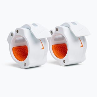 Zaciski do sztangi Nike Strength Barbell Collars 2 szt. white/orange