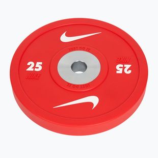 Obciążenie bumperowe Nike Strength Pro Urethane Bumper Plates 25 kg red/white