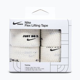 Bandaż elastyczny kohezyjny Nike Strenght Flex Lifting Tape 4 szt. white/black