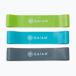 Zestaw gum do ćwiczeń Zestaw Gaiam Restore Mini Band Kit 3 szt. green/blue/navy