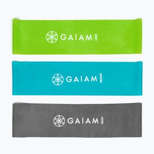 Zestaw gum do ćwiczeń Gaiam 63578 3 szt. black/blue/green
