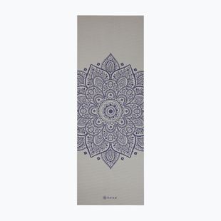 Mata do jogi Gaiam Sustained Yoga grey sundial flower