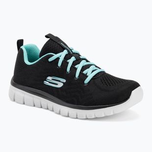 Buty damskie SKECHERS Graceful Get Connected black/turquoise