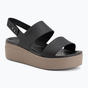 Sandały damskie Crocs Brooklyn Low Wedge black/mushroom